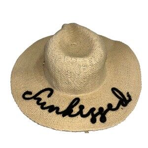 Seafolly Australia Women's Straw Panama Hat "Sunkissed" Embroidery